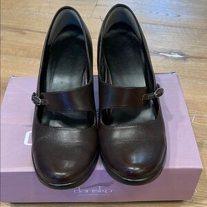 Dansko Tara Nappa Brown Mary Janes